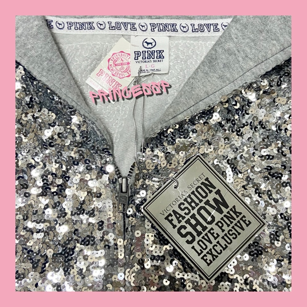 RARE/HTF PINK VS FASHION SHOW CADILLAC BLING FASHION SHOW HOODED JACKET - Picture 8 of 13